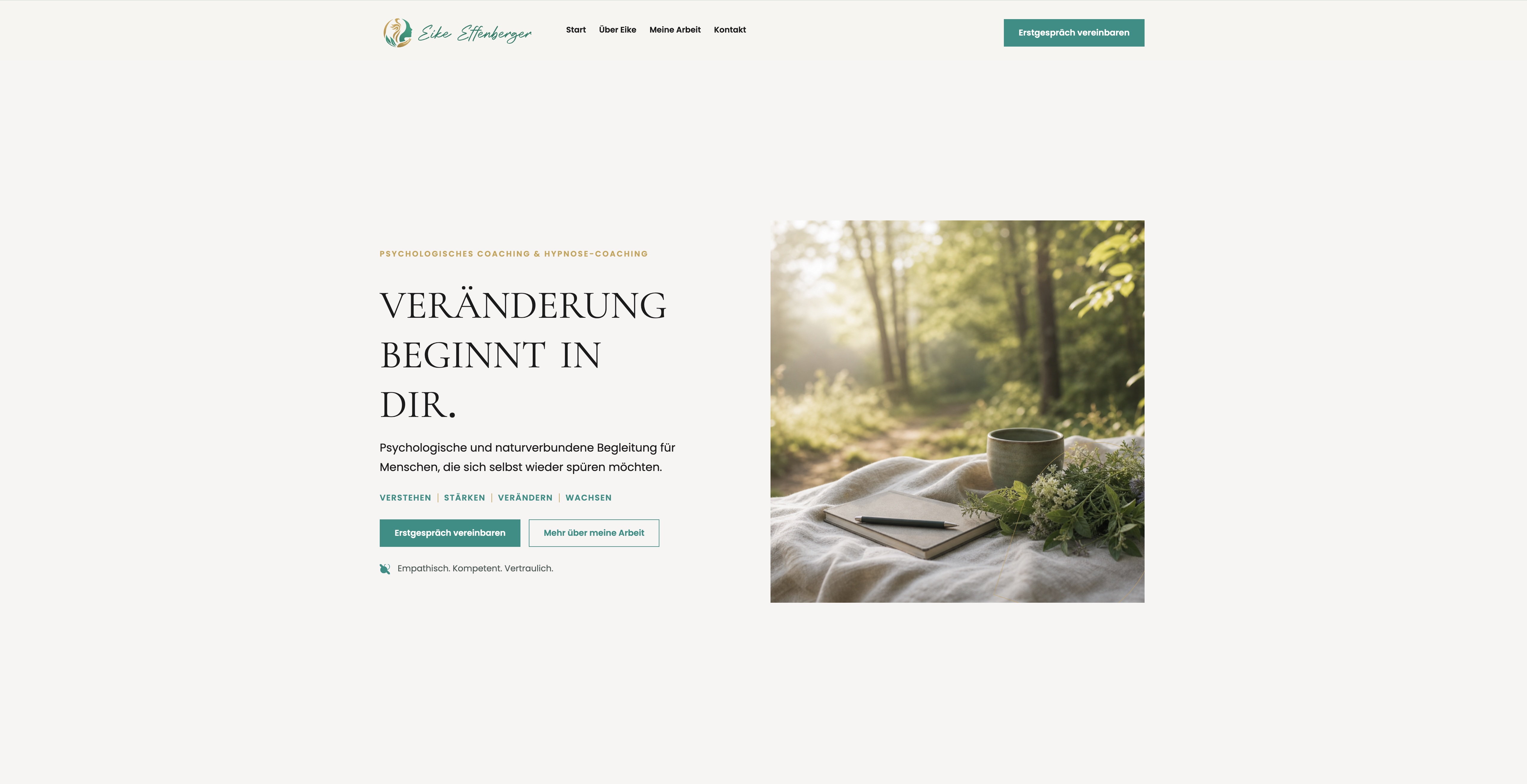 Neu gestaltete Homepage von Eike Effenberger